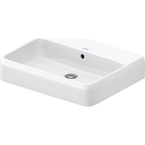 DURAVIT 2382602028 QTG WT 600 blanc brillant, lavabo à poser 1 trou, bride cachée