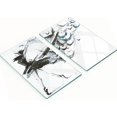 Tablas decorativas de cristal para servir, modelo Bailarina, 2x30x52 cm