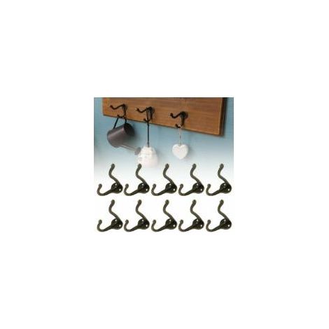 10er-Set XL Vintage-Haken mit Schraube, Retro-Kleiderhaken und Antik (1/5)