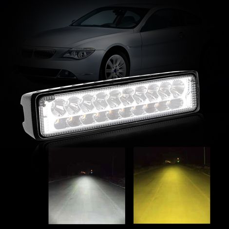 Barre lumineuse de travail à 20 LED 60 W pour voiture et moto, phare de conduite bicolore (1/5)
