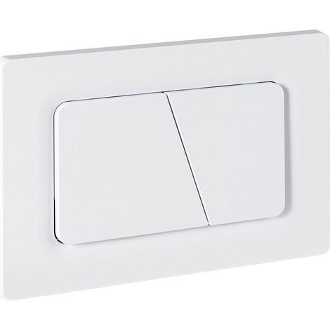 Plaque de déclenchement avec jeu de levier de chasse et cadre de montage,pièces de rechange compatible avec Geberit Sigma 01,20,30 & UP320 & 300,115770115 double chasse(Blanc Mat) (1/5)