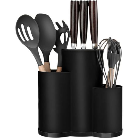 Blocs à Couteaux Vides Universel, Rangement Ustensiles Cuisine Support à Couteaux de Cuisine Détachable Range Couteaux avec Fentes pour Gain Place Couteaux