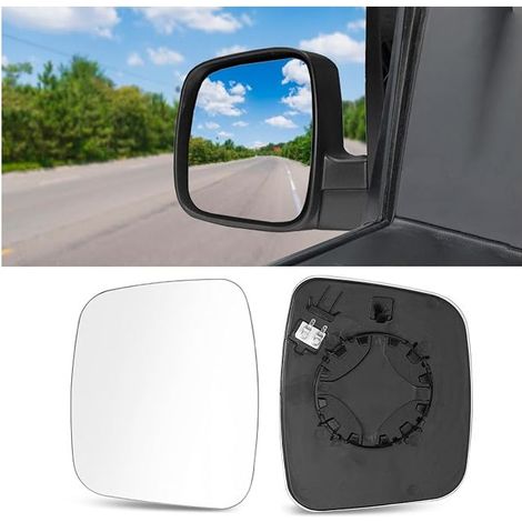 rearview mirror for Fiat Qubo Fiorino Citroen Nemo Peugeot Bipper 2008-2020 Qubo Driver's Side Glass Heated Mirror Replace Nemo Exterior Rearview Mirror Bipper Spaceback Mirror-Left (1/2)