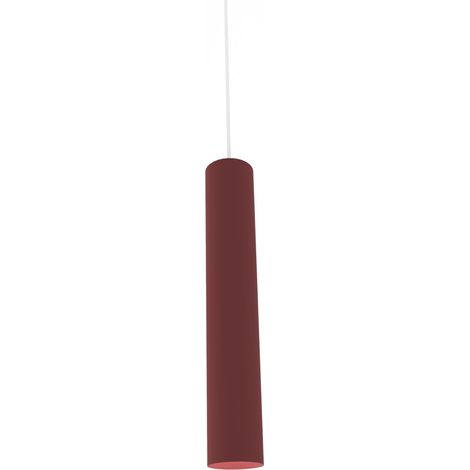 LUMICOM ROND Sospensione, 1X GU10, max 33W, metallo, rosso cowhide, H.30cm