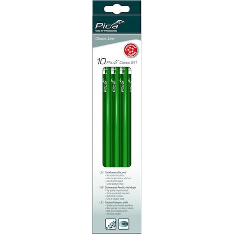 Crayon de maçon vert - 30 cm boîte de 10 - PICA MARKER (1/5)