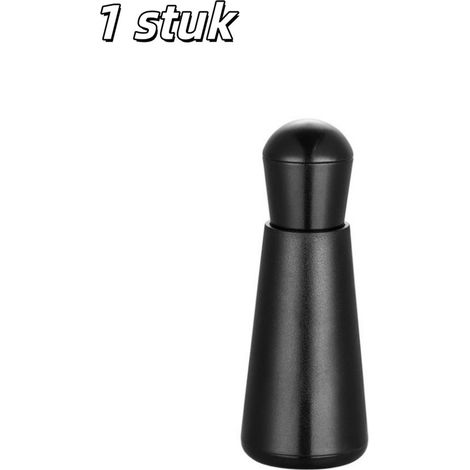 pièce - Tampons - Tasseur à café avec aiguille - Acier inoxydable - Agitateur expresso - Distributeur de poudre de café - Avec base - Noir (1/5)