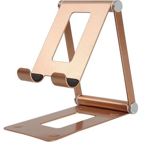 Soporte de escritorio ajustable de aleación de aluminio para teléfono y tableta, compatible con una variedad de teléfonos inteligentes. (1/5)
