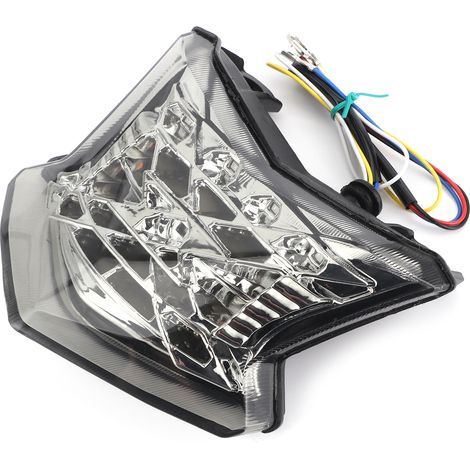 Feu arrière LED pour moto, lentille transparente, compatible avec Kawasaki Z900/Z650/Ninja 650 2017-2019 (1/5)