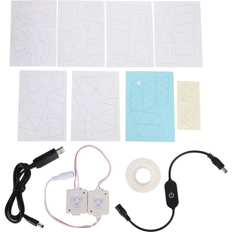Kit DIY Papercraft Boardattack USB, jouet éducatif manuel pour enfants, modèle en papier à construire soi-même. (1/5)