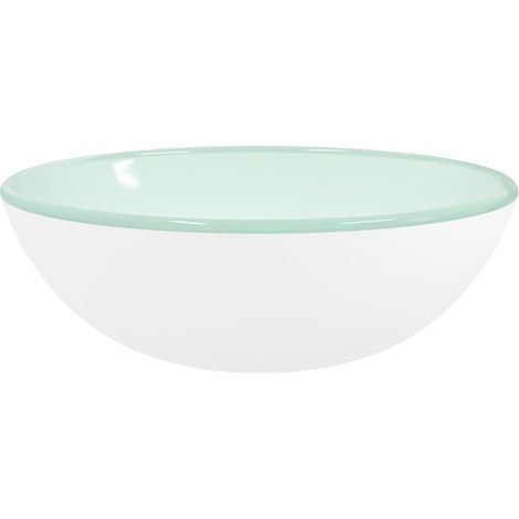 Maison Exclusive - Lavandino in Vetro Temperato 35x12 cm Bianco