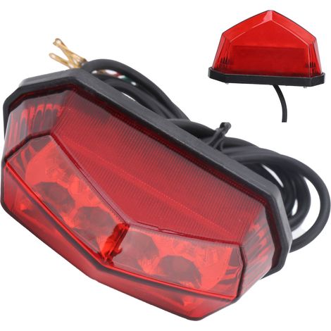 Universelle LED-Bremsleuchte für Motocross, 12-15V Rücklicht, geringer Stromverbrauch, leistungsstarke Beleuchtung, kompatibel mit Pitbikes (1/5)