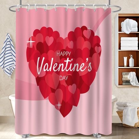 Rideau de bain imprimé polyester 180x180 avec anneaux séparation douche pour solution pour angle difficile (1/5)