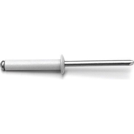 Rivet Aluminium / Acier Blanc TRS - Longueur: 10 - Diamètre: 4