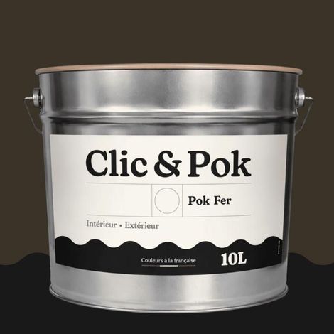 Peinture Fer Antirouille – Métal Extérieur Intérieur, Satinée, Protection Rouille - 10L - RAL 6022 - Olive brun (1/4)