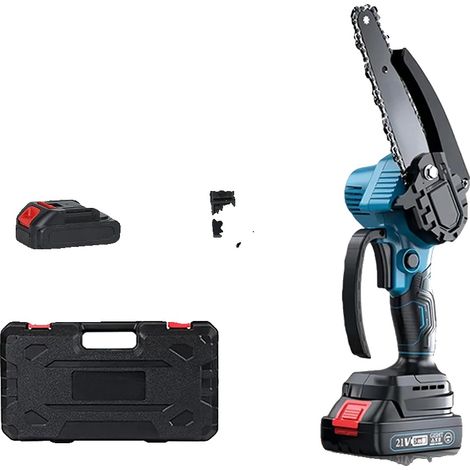 Mini tronçonneuse, 6 pouces, batterie puissante, design portable, Avec 1 batteries, UE (1/2)