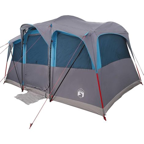 vidaXL Tienda Familiar con techo Azul y gris 435 x 255 x 216 cm (1/2)