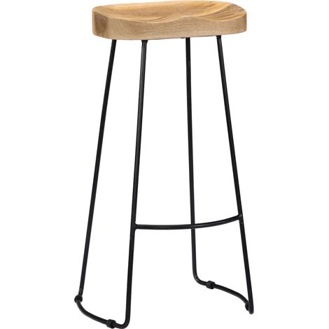 Maison Exclusive - Gavin Barhocker 2 Stk. Massivholz Mango