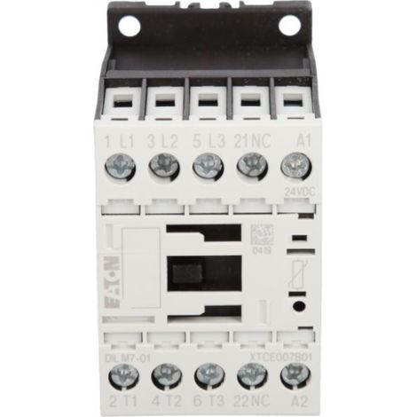 Contactor de potencia 7A 3P 24V CC 0Z 1R DILM7-01(24VDC) 276600