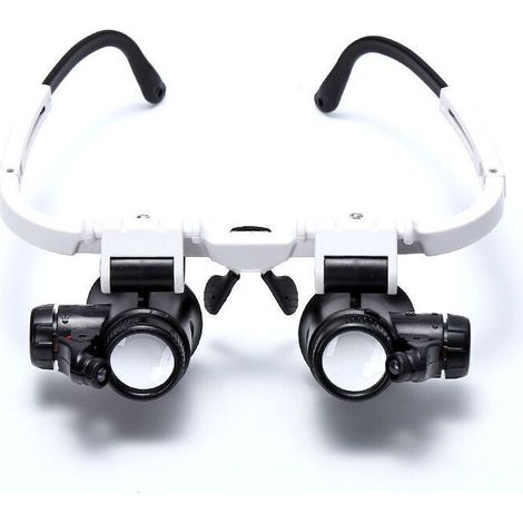 Loupe Double Œil 8x 15x 23x Éclairée LED pour Réparation Montres Bijoux Horloges (1/4)