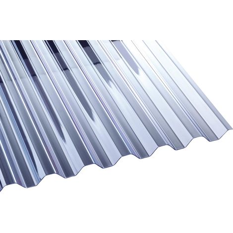 PVC Wellpl. K 70/18 Spundwand 1092 x 2000 x 1,2 mm glasklar