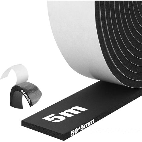 Window Insulation Seal, Self-Adhesive Foam Sealing Strip, Anti-Shock Sound Insulation Seal, Anti-Dust, Anti-Wind for Doors and Windows, for Furniture Protection of Air Conditioners (1/5)