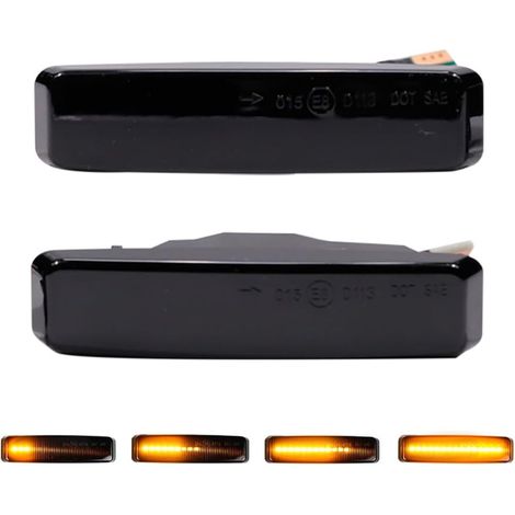 paire de feux clignotants - Indicateur latéral dynamique Remplacement Pour B-MW 5 Series E39 1995-2003 M5 (Noir) (1/5)