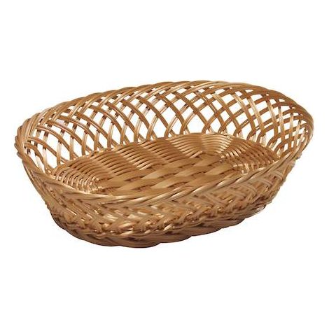 Ovaler, geflochtener Korb für Brot und Obst, 31 x 23,5 cm