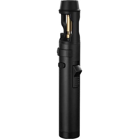 Briquet à butane coupe-vent avec décapsuleur et torche à flamme jet rechargeable pour barbecue, camping, cigares et situations de survie. (1/5)