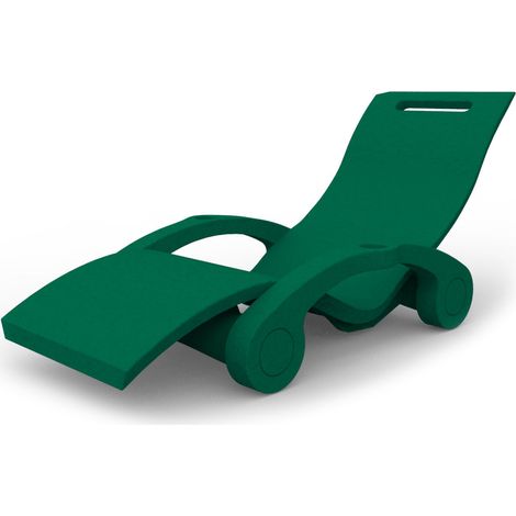 Sedia a sdraio SERENDIPITY CHAISE con supporti  Verde (1/5)