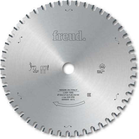 Lame de coupe à sec pour métaux ferreux FREUD - Ø305 2,6/2,2 AL25,4 Z60 TD - F03FS05353 -LU6A 1100