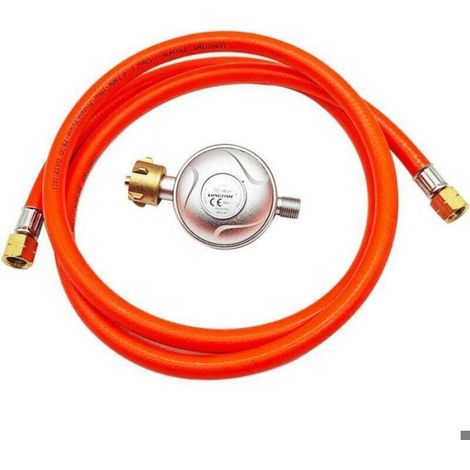 Tuyau De Gaz - Réducteur De Pression 30 Mbar - Pour Propane Butane Gpl - 150 Cm - Raccord Fileté Gauche 1/4 Pouces (1/4)