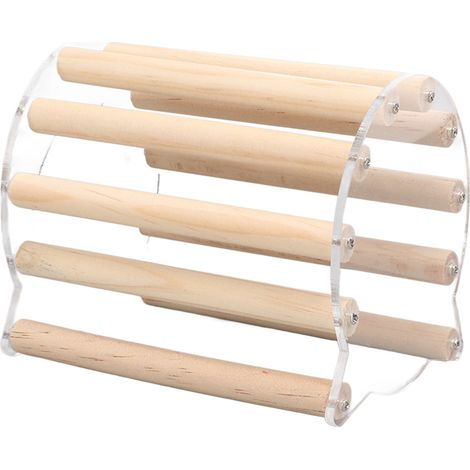 Maison en bois minimaliste pour hamster en forme de pieuvre, nid d'ours en soie dorée, petit modèle (1/5)