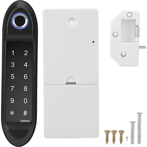 Serrure intelligente mot de passe biométrique empreinte digitale déverrouillage sécurité pour armoire classeur armoires noir