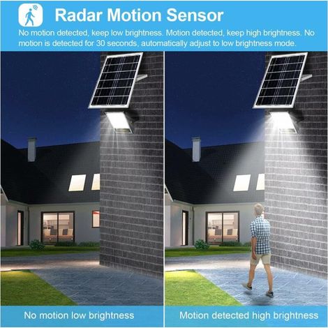 100W LED projecteur solaire extérieur jardin modèle en plastique solaire maison nouvelle campagne Super lumineux étanche Induction lumière 1 paquet (1/4)
