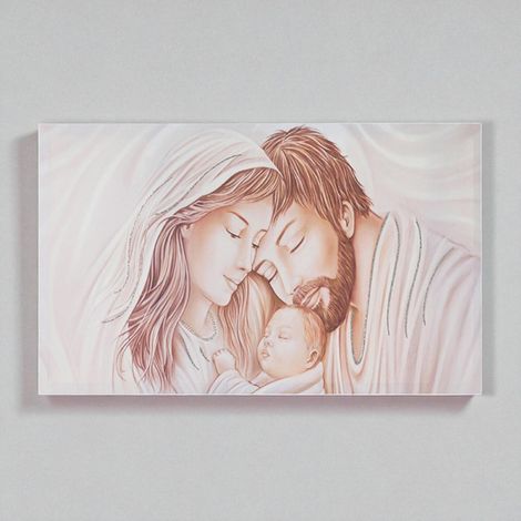 Quadro in tela 50x100 cm tema Nativita' con particolari a rilievo (1/5)