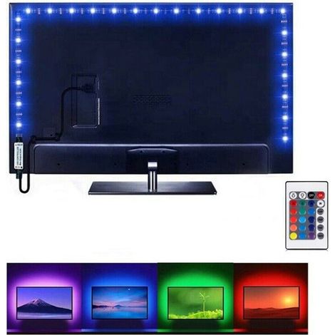 BANDE LED ADHÉSIVE RVB RÉTROÉCLAIRAGE TV USB 3 MT FLEXIBLE TE-B0310 (1/5)