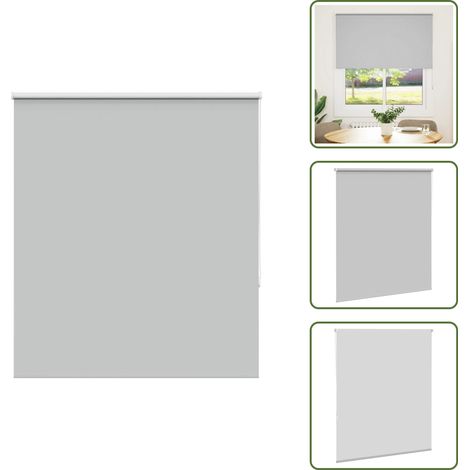 vidaXL Verdunkelungsrollo Hellgrau 120x150cm Stoffbreite 116,6cm (1/5)