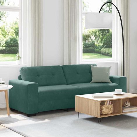 Sofa 3-Sitzer Dunkelgrün 180 cm Samt vidaXL957142 (1/5)