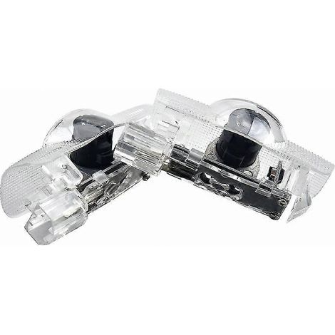 Kit de projecteur LED pour voiture, lampe de porte avec ombre fantôme, éclairage de bienvenue et logo de courtoisie (blanc) (2 pièces) (1/5)