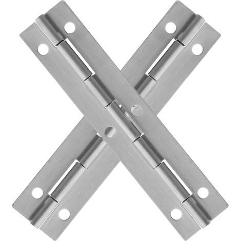 Charnières de Piano en Acier Inoxydable Argentées 2 Pièces (1/5)