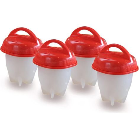 Cuiseur à œufs Egglettes – Œufs durs sans coquille, 4 moules à œufs
