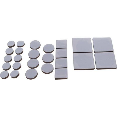 Jeu de Protections Antidérapants Gris - 25 pcs - Sécurité et Stabilité - Caoutchouc - D-Work (1/5)