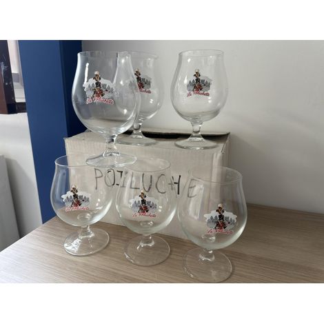 Lot de 6 verres à bière La Poiluchette - 33 cl - Neufs