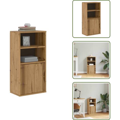 Pino - vidaXL Mueble auxiliar ODDA 40x24x79 cm madera maciza de pino - Estante (1/5)