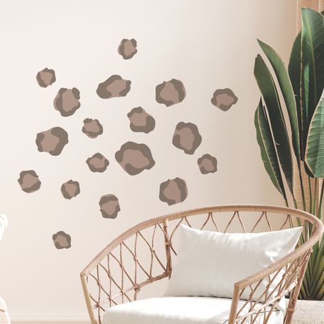 Sticker décoratif, taches de léopards, marron, animal, motif animalier, 68 cm X 24 cm (1/5)