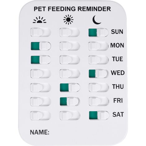 Plaque Magnétique pour Chat et Chien, Tableau de Suivi des Repas, Rappels d'Alimentation Automatique, Accessoire Pratique-Alovez-WCY (1/3)
