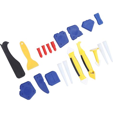 Lot de 20 applicateurs et grattoirs pour mastic, outils de finition réutilisables pour joints et joints. (1/5)