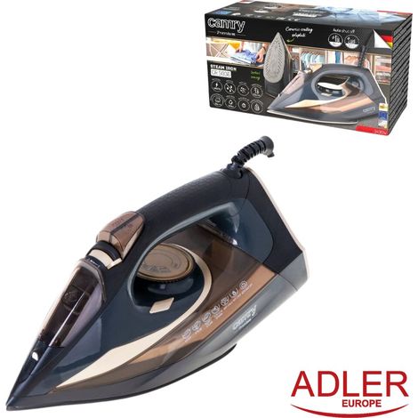 Plancha de vapor adler 3400w - vertical - vapor 95g/min - 360ml