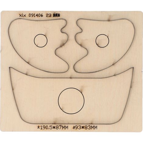 Lot de matrices de découpe cuir forme pommette outils de perforazione manuels bricolage acier allié 22x18,5x2,3cm (1/5)