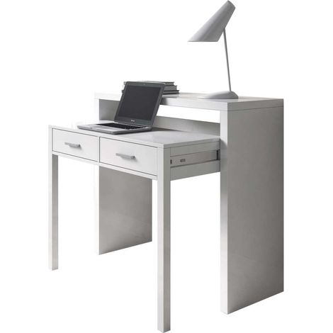 Escritorio extensible Osaka blanco artik 87.5 cm(alto)98.5 cm(ancho)36-66 cm(largo) (1/4)